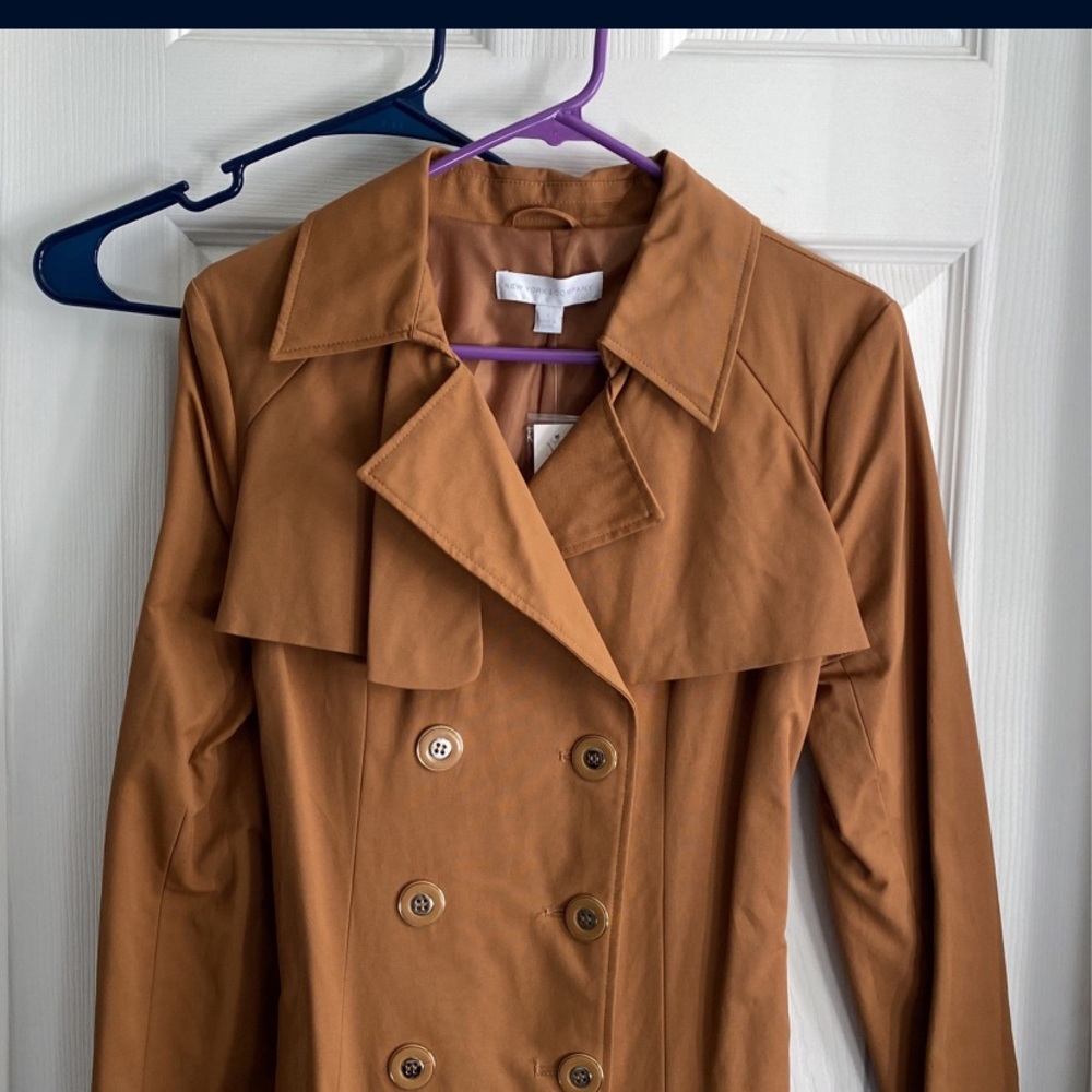 Women cognac trench coat